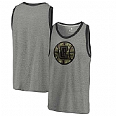 LA Clippers Fanatics Branded Camo Collection Prestige Tri-Blend Tank Top - Heathered Gray,baseball caps,new era cap wholesale,wholesale hats